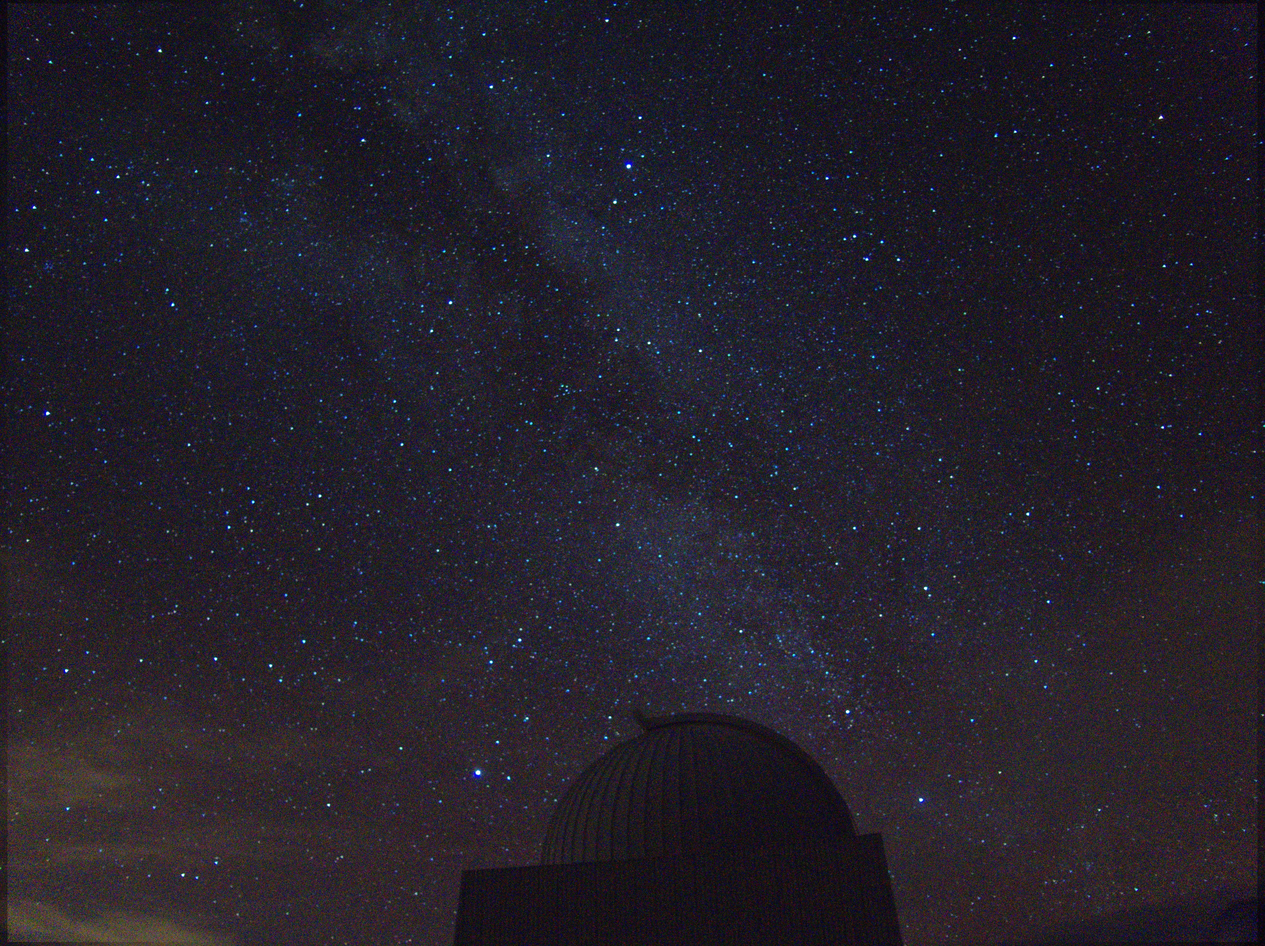 Milky Way over one of the domes